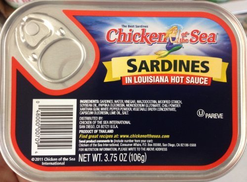Premium Chicken of the Sea Sardines in Spicy Louisiana Hot Sauce - 3.75oz Cans (Pack of 6) | Wild Caught, High Protein, Keto & Paleo Friendly | Perfect for Salads, Sandwiches & Quick Snacks