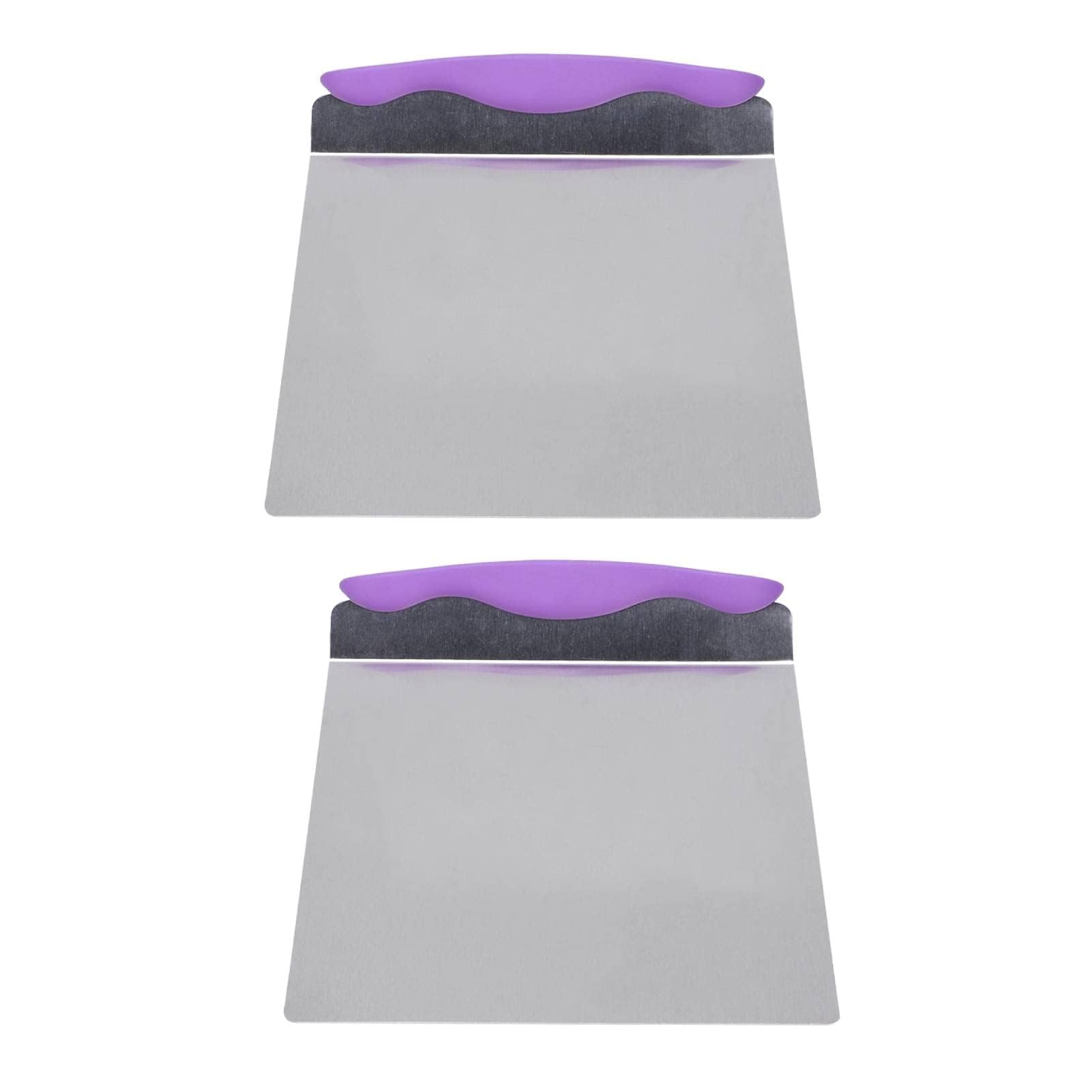 2 Pack Stainless Steel Cake Lifter & Pizza Transfer Tray - Heavy Duty Baking Spatula for Moving Cakes, Pies, Bread & Pastries - Perfect for Home Kitchens, Bakeries & Catering Services