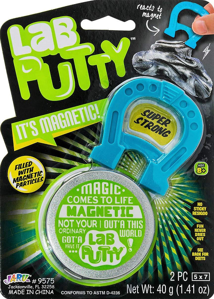 JA-RU Magnetic Slime Kit with Magnet - Fun Sensory Stress Relief Putty for Kids & Adults - Great for Party Favors, Classroom Science Experiments & Anxiety Relief (9575-1A)