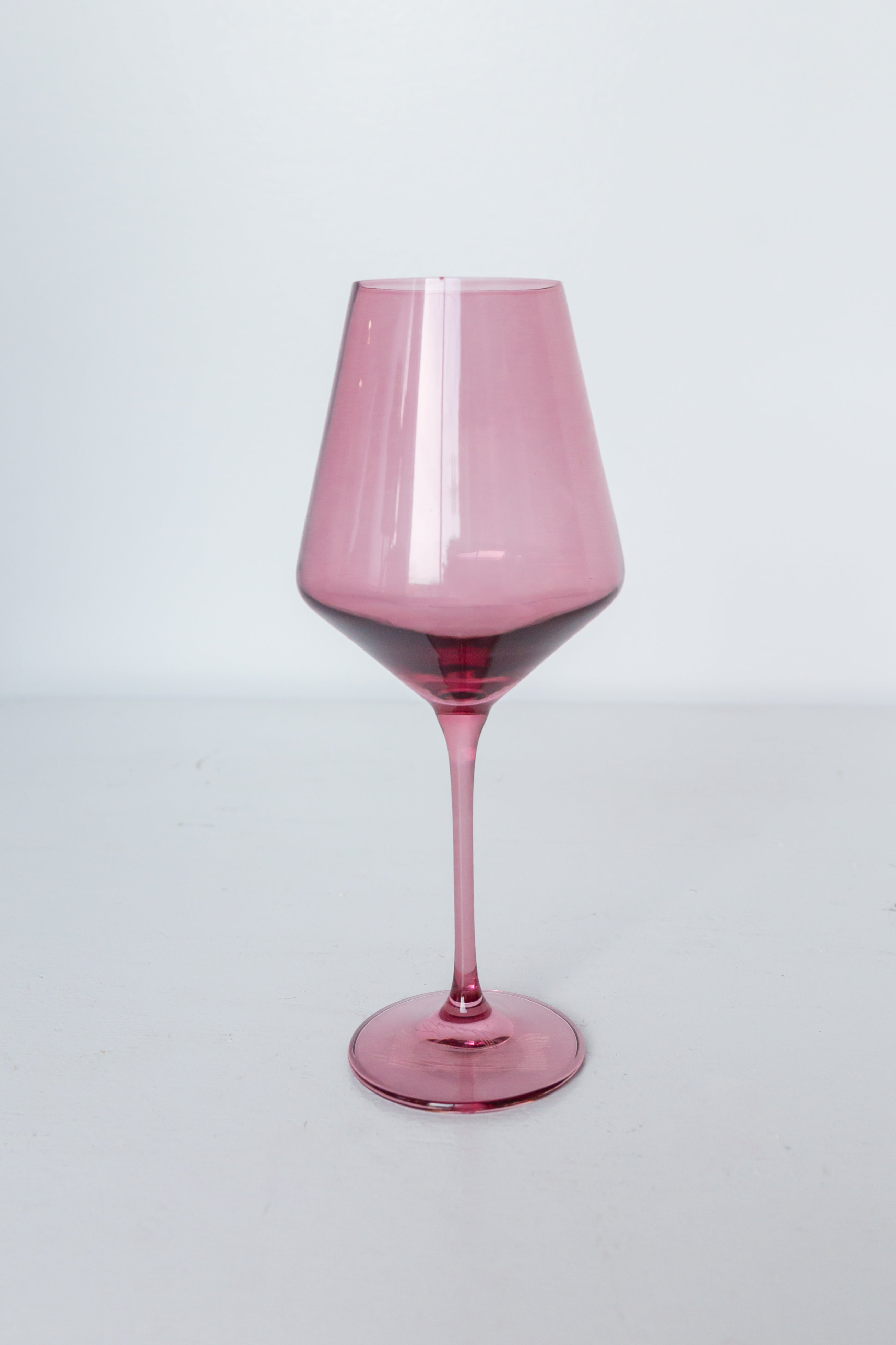 Estelle Colored Wine Glasses Set of 6 - Rose Pink Stemware for Red & White Wine, Elegant Dinner Parties & Romantic Date Nights