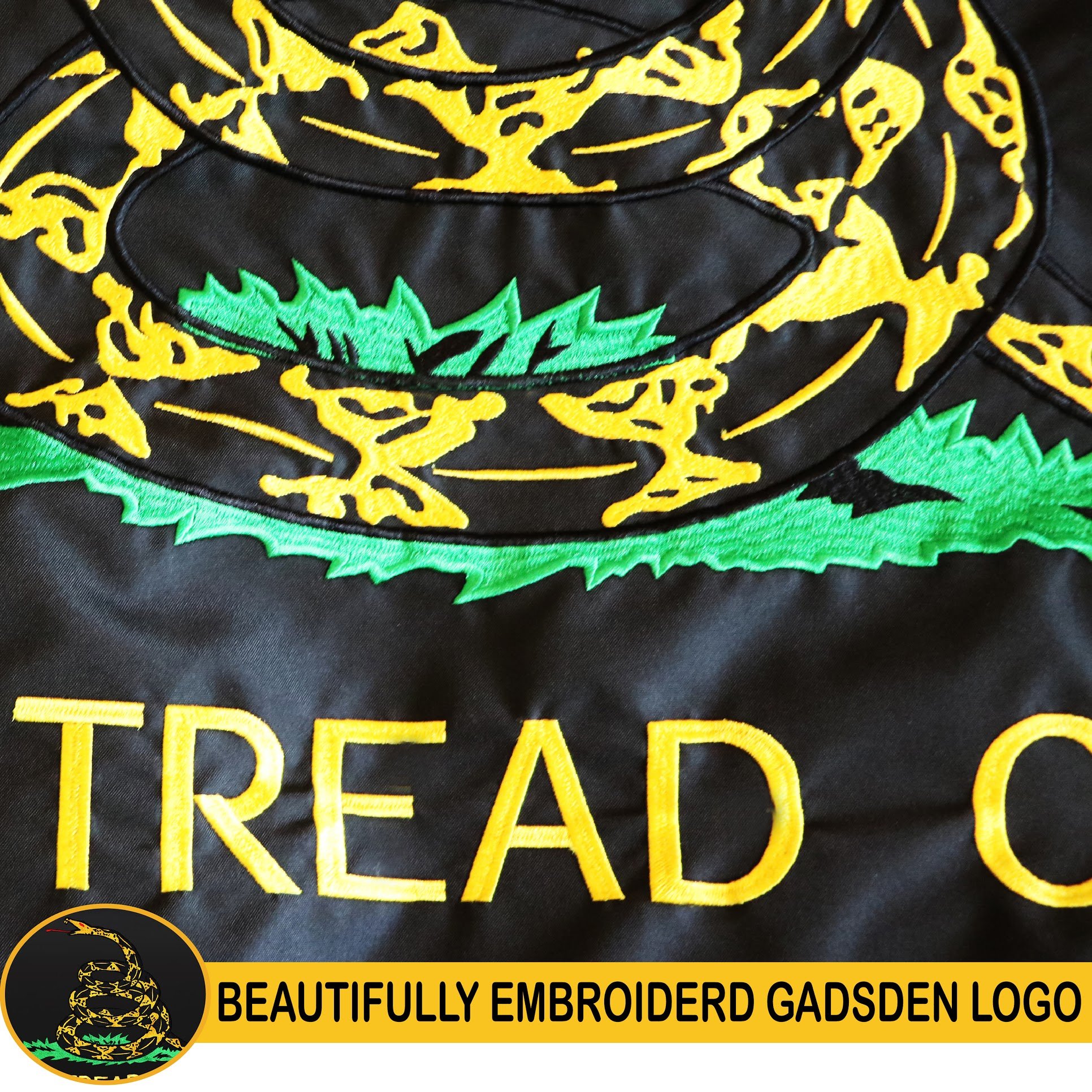 G128 Gadsden Don't Tread on Me 64-Inch Waterproof Gas Grill Cover - Hydrophobic Polyester, UV Resistant, Universal Fit for Most Grill Brands - Perfect for Outdoor BBQs, Patio Protection & Year-Round Use