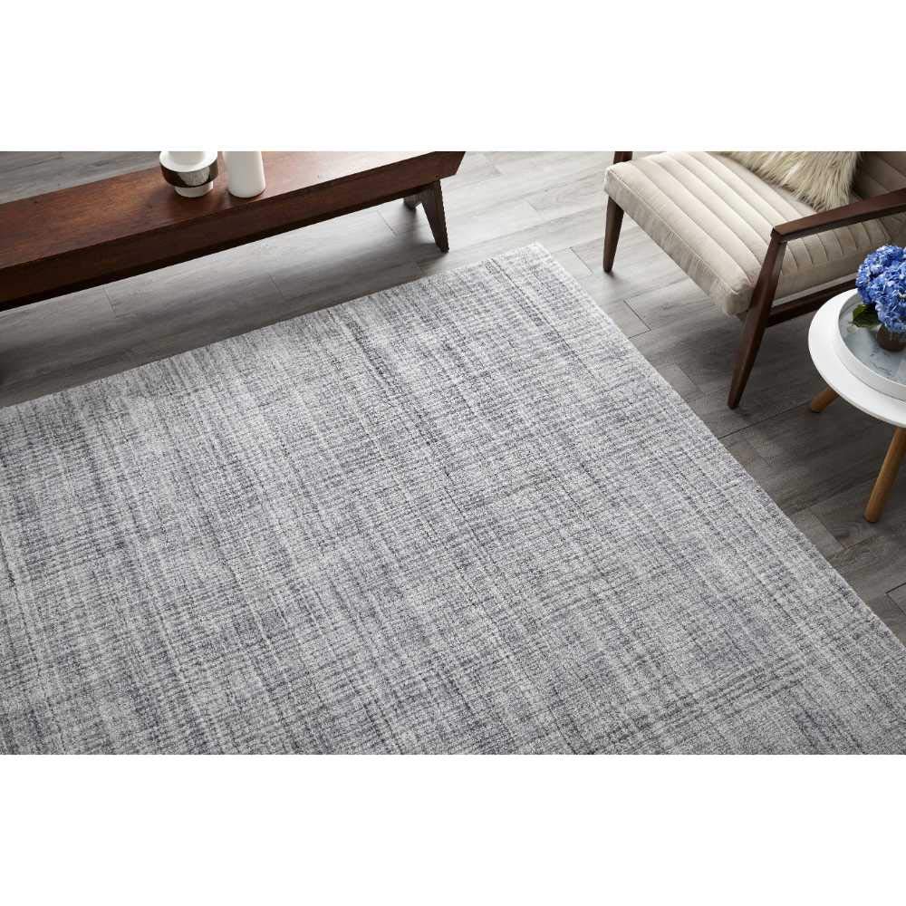Cooper Contemporary Modern Hand-Knotted Area Rug - Silver, 5' x 8' - Perfect for Living Room, Bedroom & Office Decor