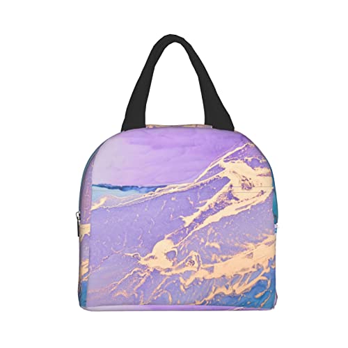 Luxury Abstract Purple Gold Painting