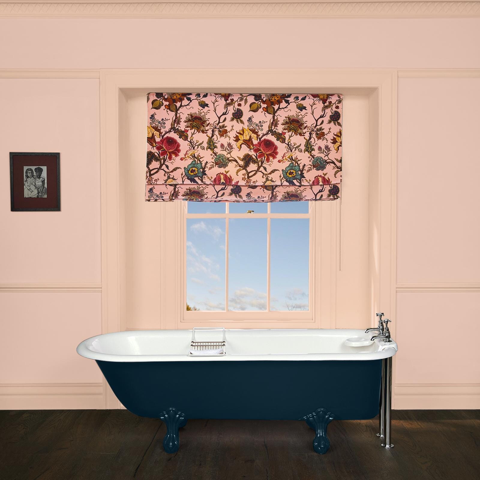 ARTEMIS Velvet Blackout Blinds - Light Filtering & Room Darkening Window Shades for Bedroom, Living Room & Nursery - Soft Blush Pink
