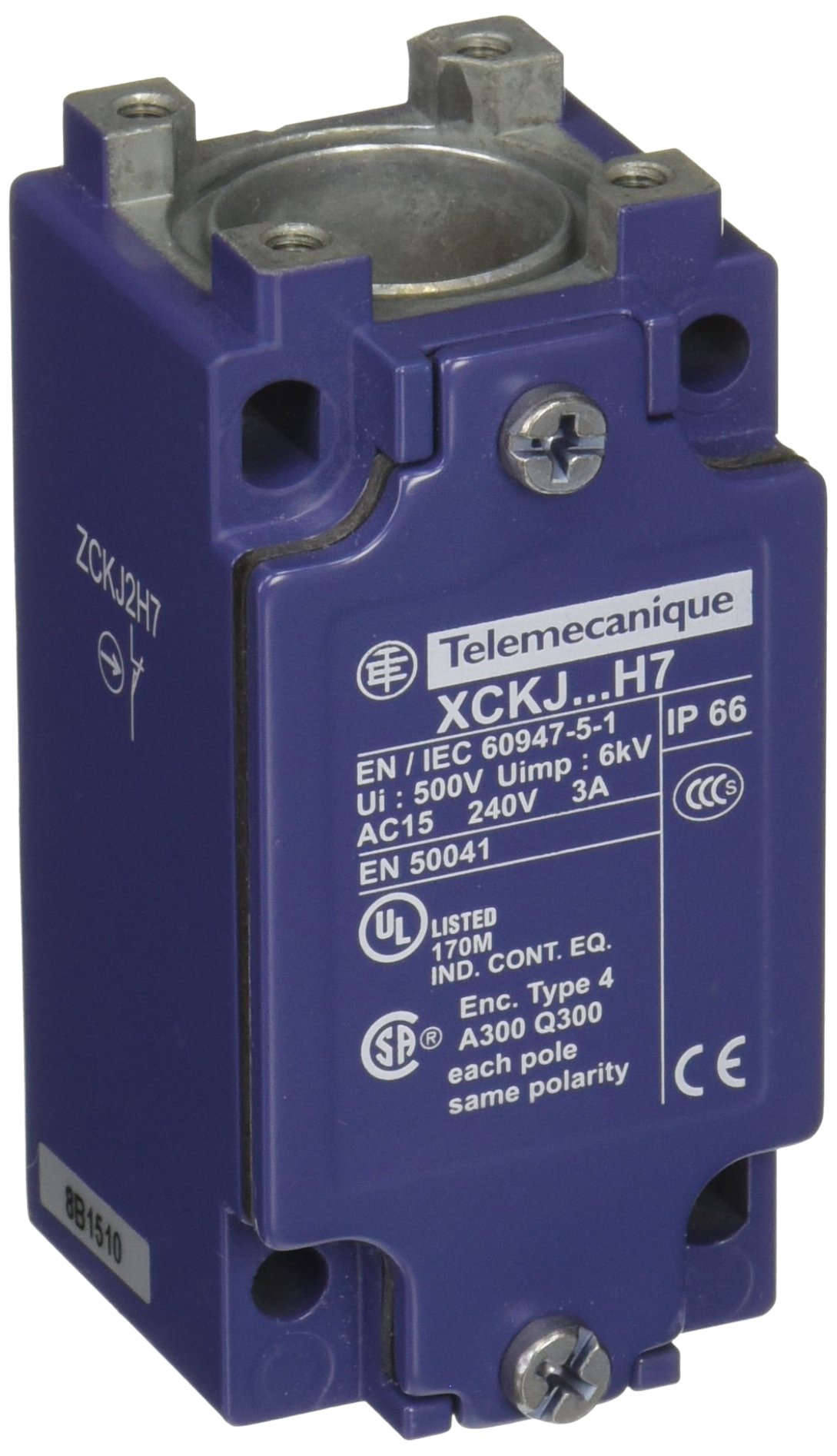ZCKE Series Metal Limit Switch Body - 2-Pole, 2 C/O Contacts, Fixed-Type with 1/2 NPT Cable Gland | Compatible with ZCKE Actuator Heads | Ideal for Industrial Automation, Valve Control & Machinery Safety Systems