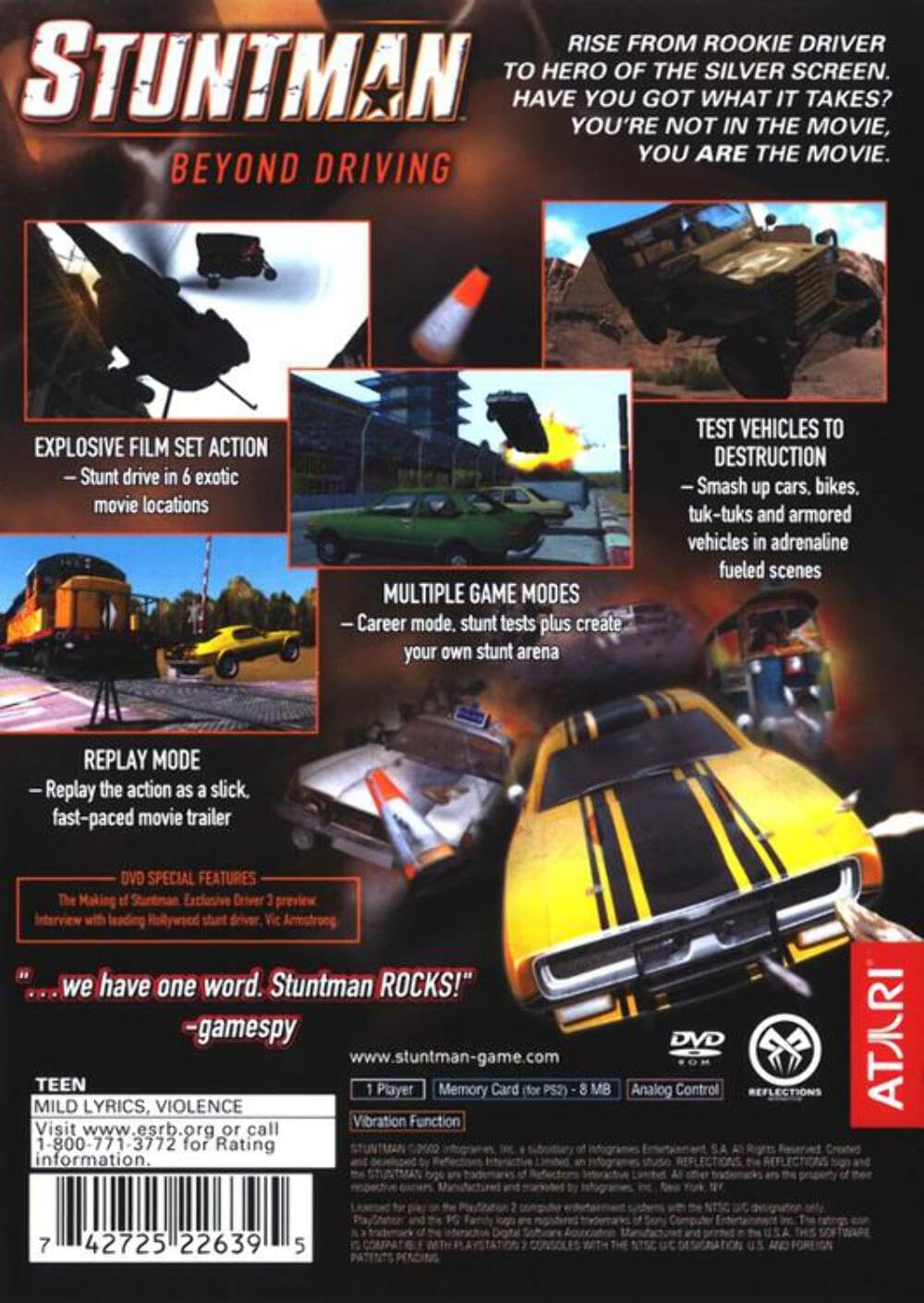 Stuntman Action Video Game for PlayStation 2 - Thrilling Car Stunts & Challenges - Perfect for Racing Fans and Adventure Gamers