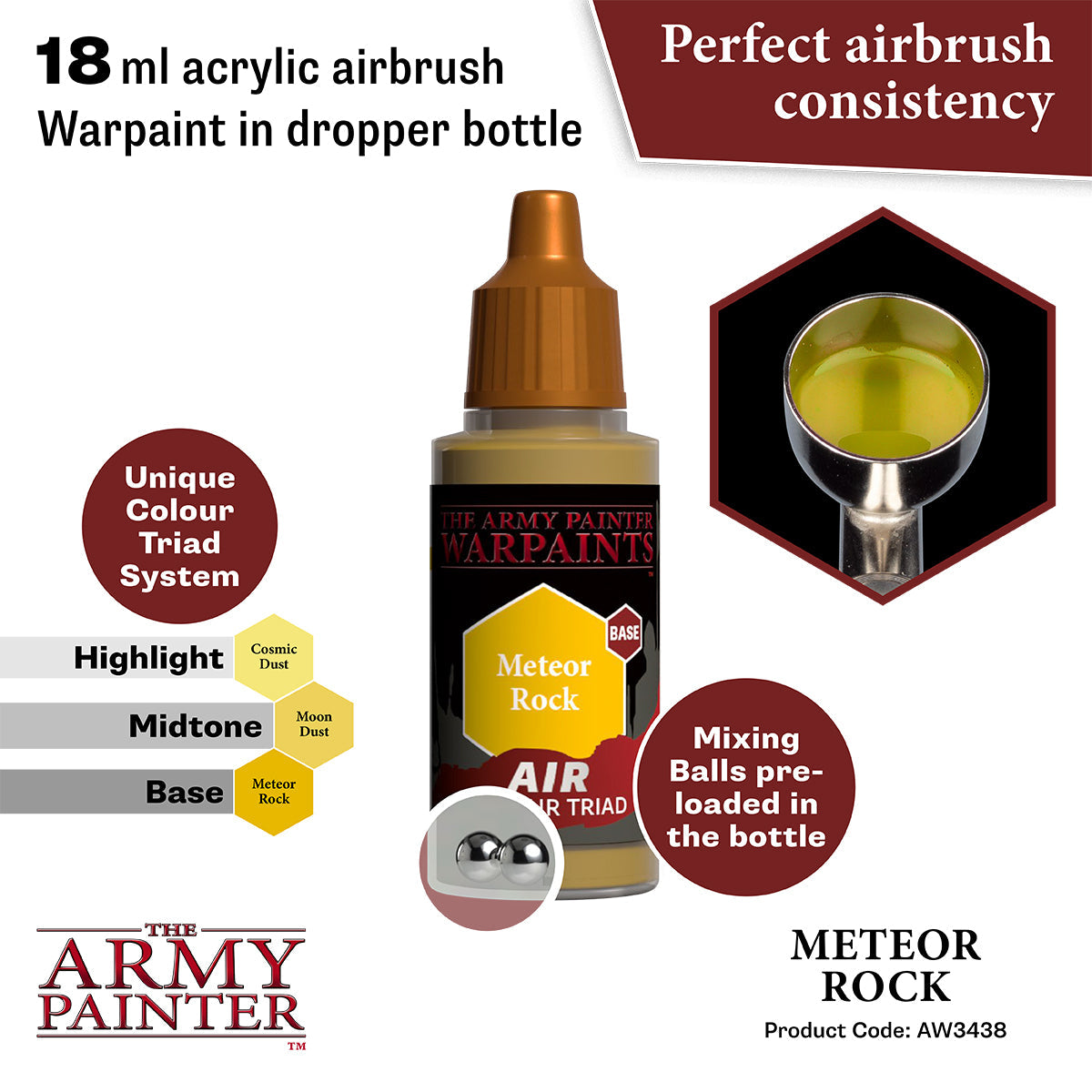 Meteor Rock Warpaints Air - Premium Face Paint for Cosplay, Halloween & Body Art - Safe & Vibrant Colors for Professional Makeup & Costume Design