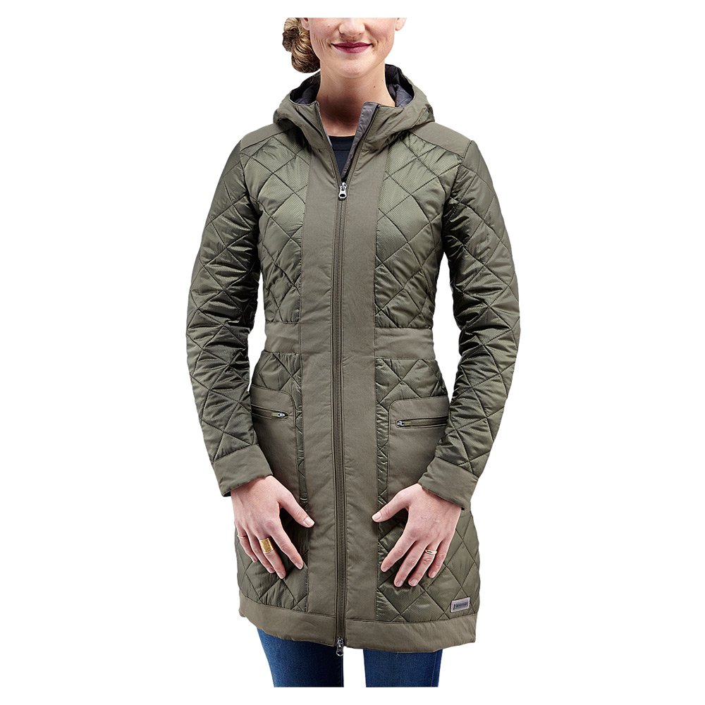Merrell Women's Lahti Long Microquilt Jacket - Lightweight Water-Resistant Hiking Jacket for Outdoor Adventures & Travel