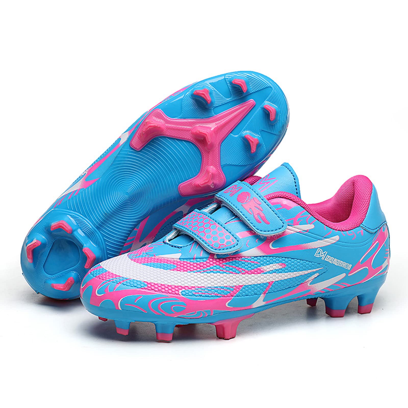 Eliogn Boys Girls AG/FG Soccer Cleats - Lightweight Outdoor Football Shoes for Kids - Youth Athletic Training & Match Play - Perfect for Grass & Turf Fields (Little Kid/Big Kid)