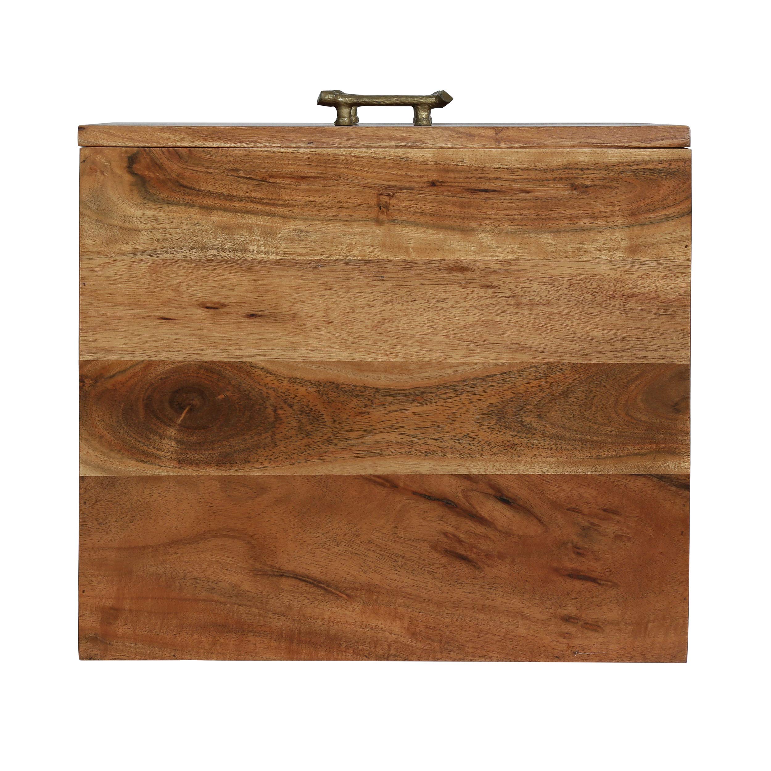 Christopher Knight Home Terrell Handcrafted Boho Acacia Wood 3-Drawer Nightstand - Dark Natural Finish for Bedroom, Living Room & Guest Room Decor