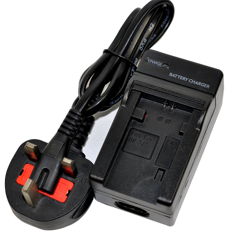Canon BP-727 BP-719 BP-745 Battery Charger - AC/DC Wall & Car Power Adapter for LEGRIA VIXIA HF M506 M60 R306 R36 R37 R46 R66 R606 M50 M500 R300 R32 R30 R31 Camcorders - Perfect for Travel, Home & On-the-Go Video Recording