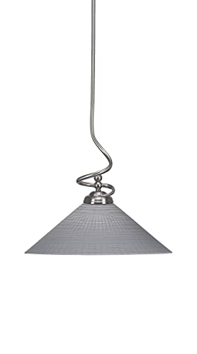 Toltec Lighting Capri 1-Light Brushed Nickel Pendant Light Fixture - Modern Ceiling Light for Kitchen Island, Dining Room & Bedroom (900-BN-4012)