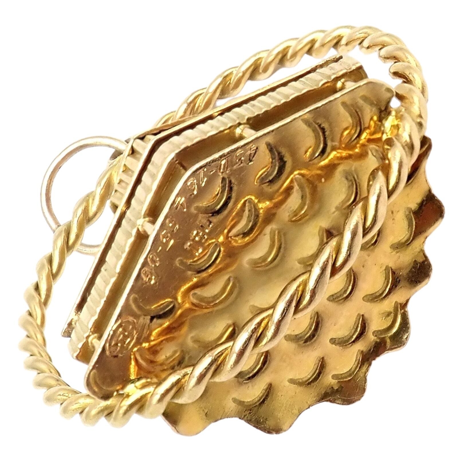 Vintage Gubelin 18k Yellow Gold Tower Charm Pendant - Rare Collectible Jewelry for Necklace Layering & Gift Giving