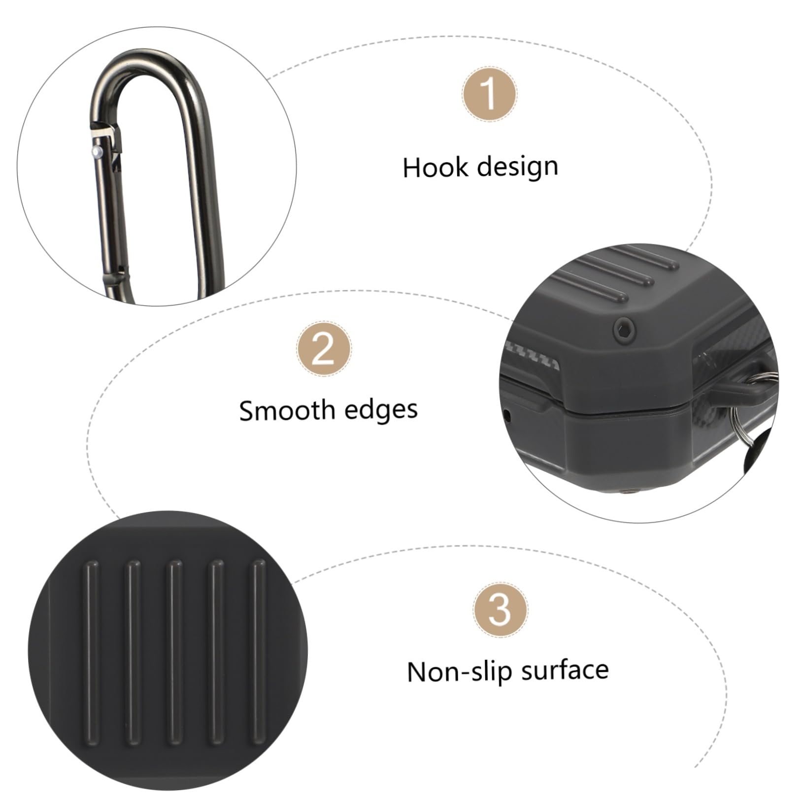DOITOOL Silicone Earphone Case Cover - Protective Storage Pouch for AirPods, Earbuds & Headphones (1 Pack) - Durable & Stylish Accessory for Travel, Work & Gym