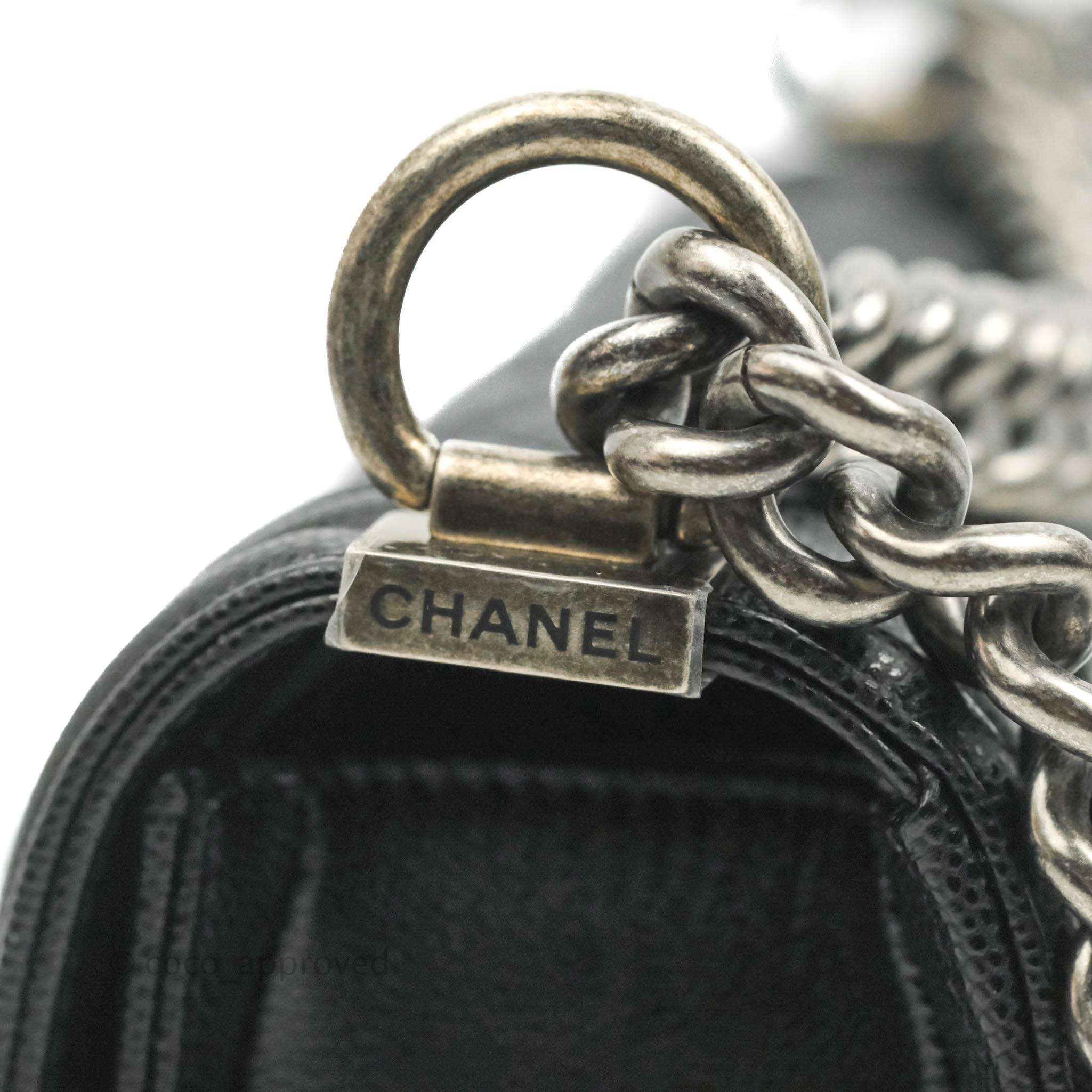 Chanel Boy Quilted Small Handbag Black Caviar Leather with Ruthenium Hardware - Perfect for Evening Events, Parties & Luxury Fashion Accessories