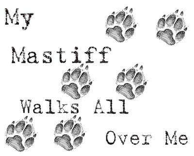 Cahoon's Closet My Mastiff Walks All Over Me Funny Dog Lover T-Shirt - Perfect Gift for Mastiff Owners & Dog Lovers | Casual Wear, Dog Park Outings, Pet-Themed Parties