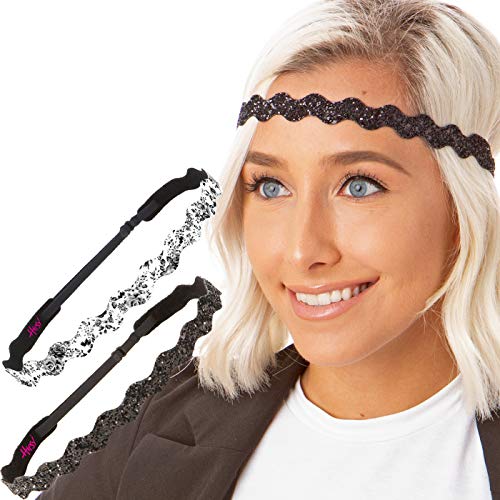 Wave White & Black Glitter 2pk