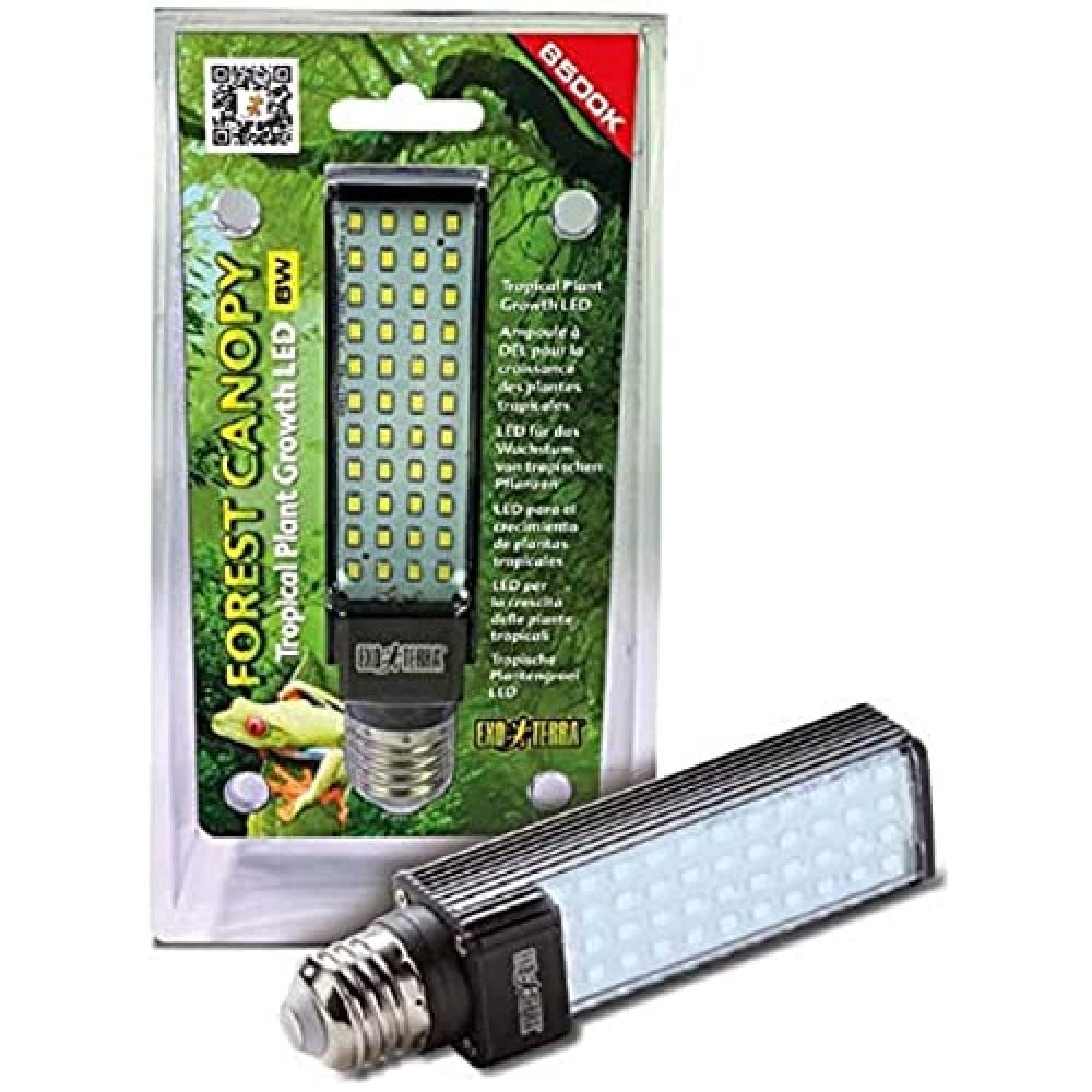 Exo Terra Forest Canopy LED Reptile Terrarium Light - Natural Daylight Simulation for Tropical Terrariums & Vivariums - Perfect for Tree Frogs, Geckos & Arboreal Reptiles