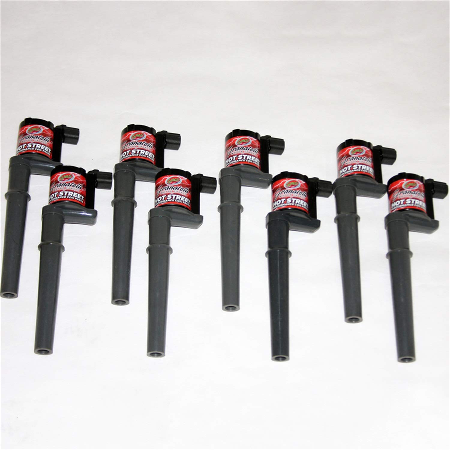 Granatelli Motorsports 25-4001 Hot Street Coil Pack Set - Black (Set of 8) for High-Performance Engines | Perfect for Street Racing & Engine Upgrades