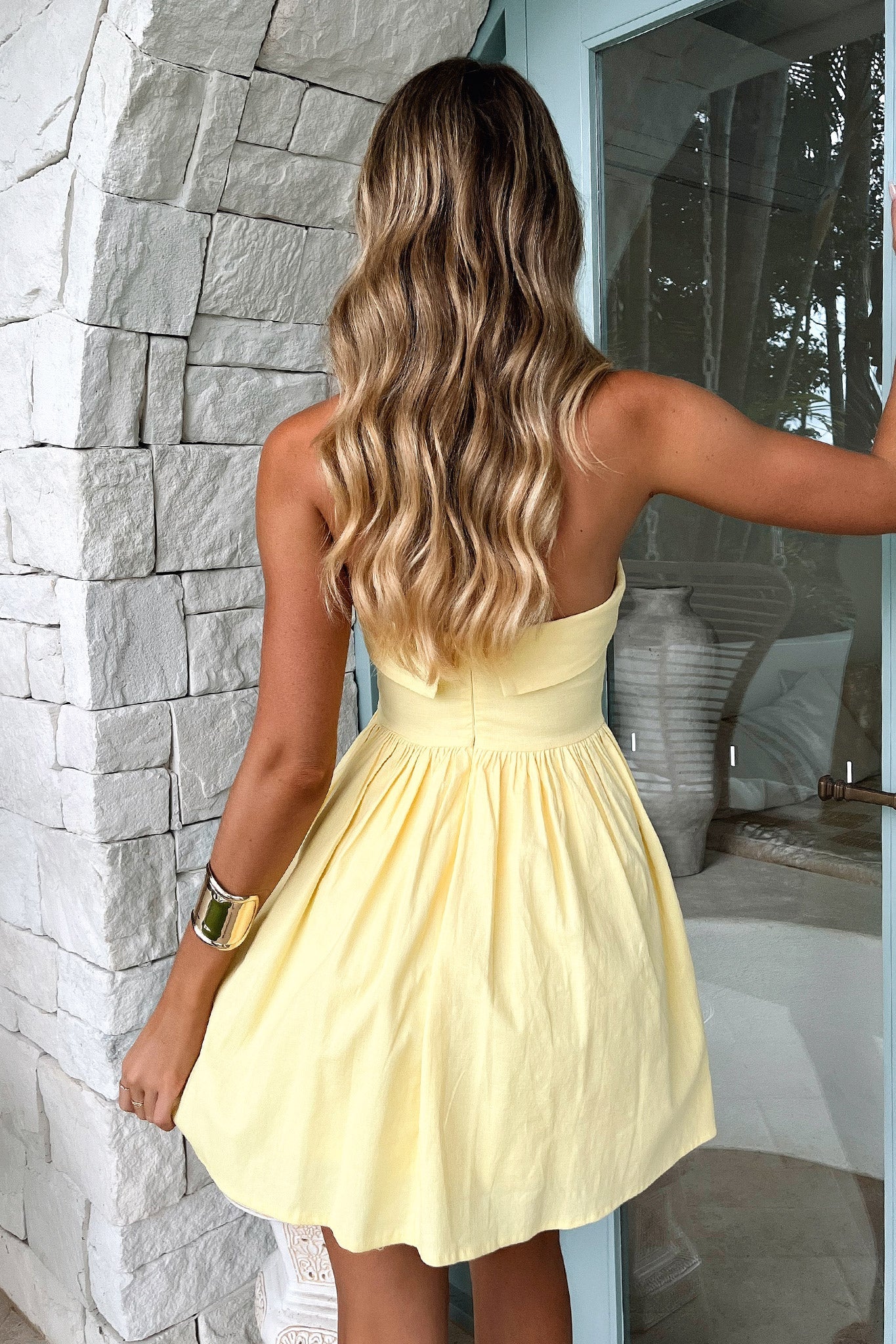 Cornell Mini Dress Baby Yellow - Flowy Summer Dress for Women, Casual & Party Wear, Perfect for Beach, Vacation & Date Nights
