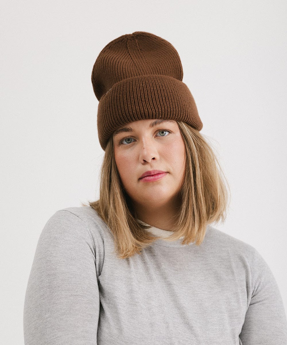 Lou Oversized Knit Beanie - Soft Chunky Winter Hat for Women & Men - Perfect for Cold Weather, Skiing, and Outdoor Activities
