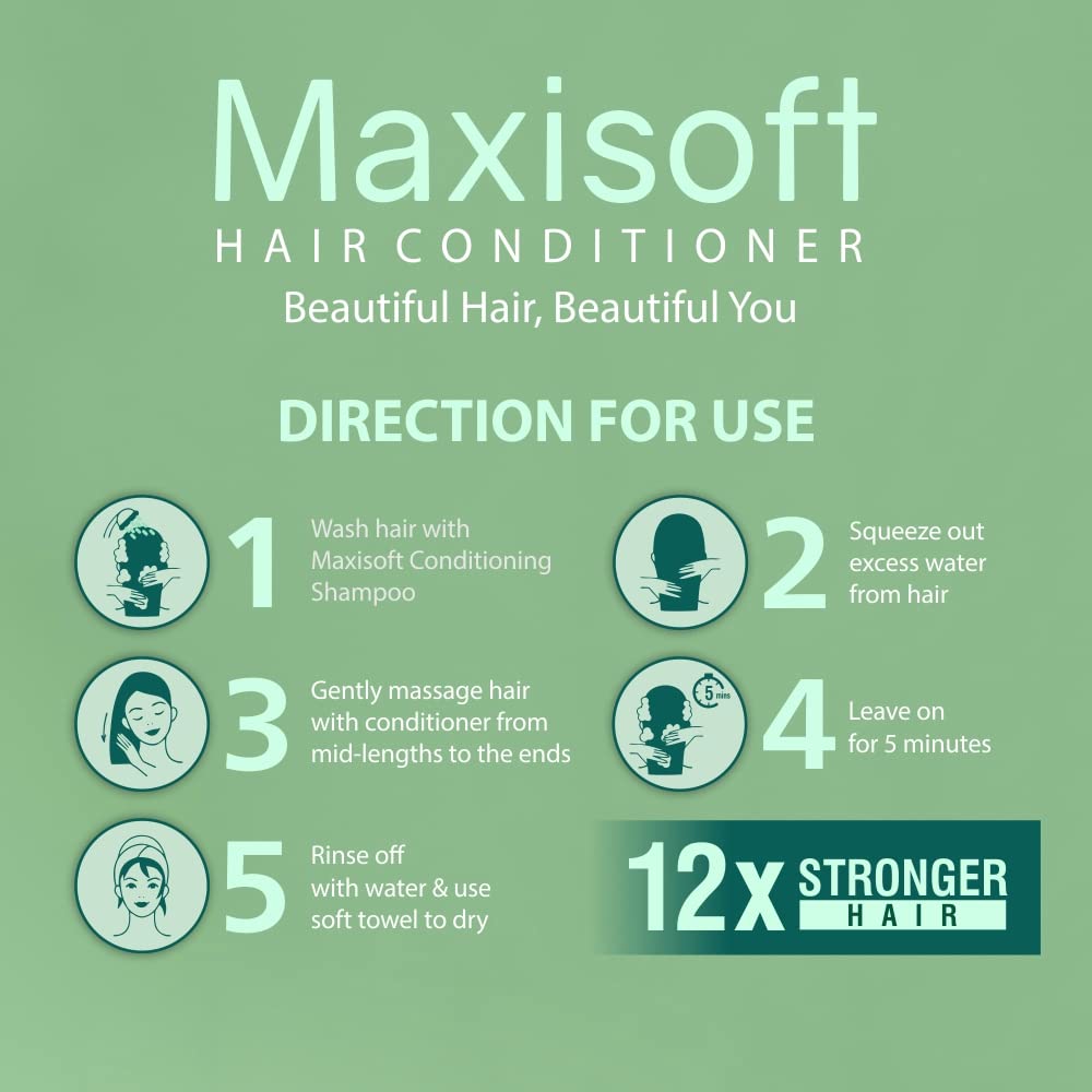 Maxisoft Hair Conditioner for Dry & Damaged Hair - Sulfate & Paraben Free, Deep Repair Treatment for Women & Men - 100ml - Leaves Hair Healthy, Silky & Smooth | Perfect for Daily Use, Post-Color Care & Frizz Control