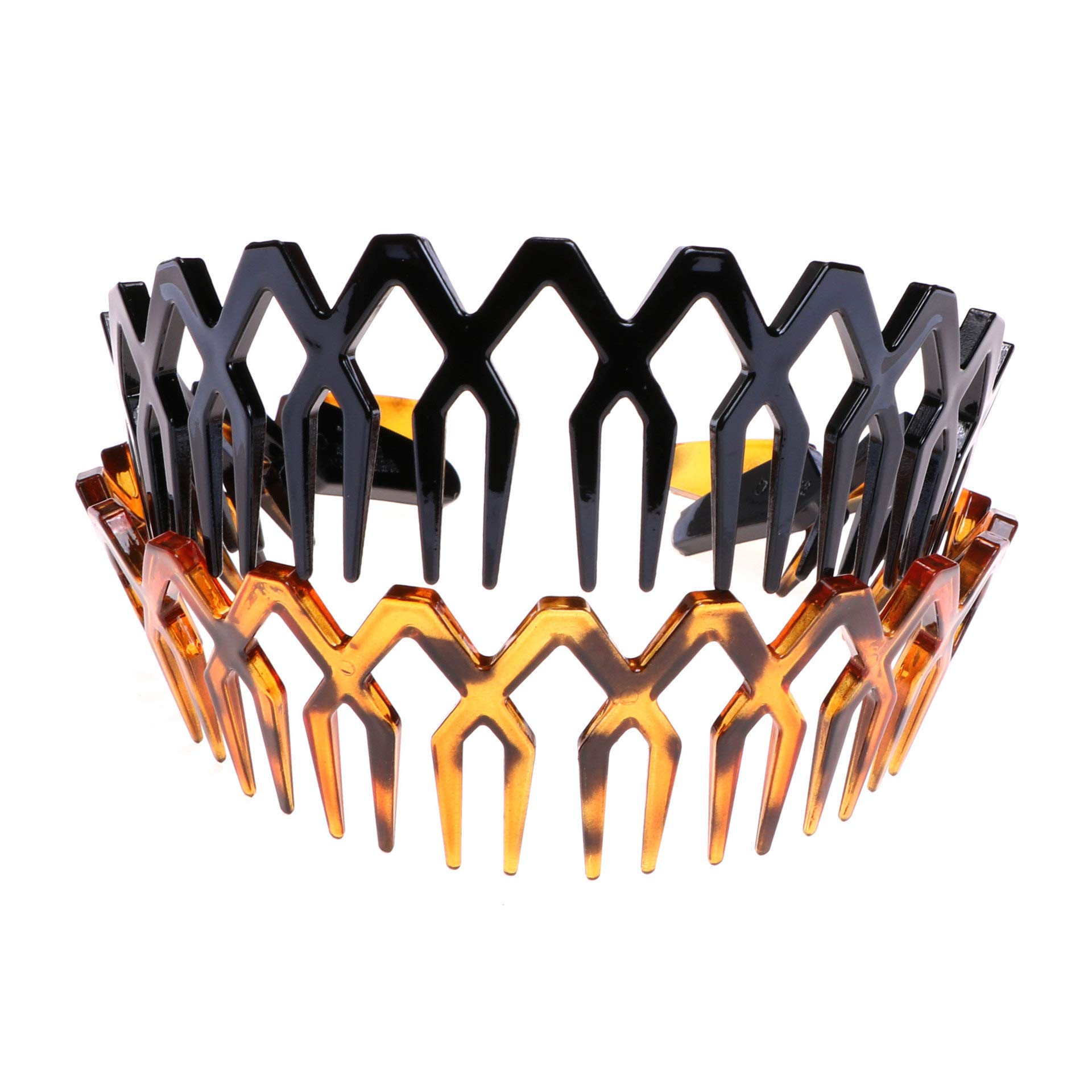 Unisex Plastic Shark Tooth Headband - Zigzag Hair Comb Hairband for Women & Men - Brown Hair Hoop Accessory for Costume Parties & Halloween