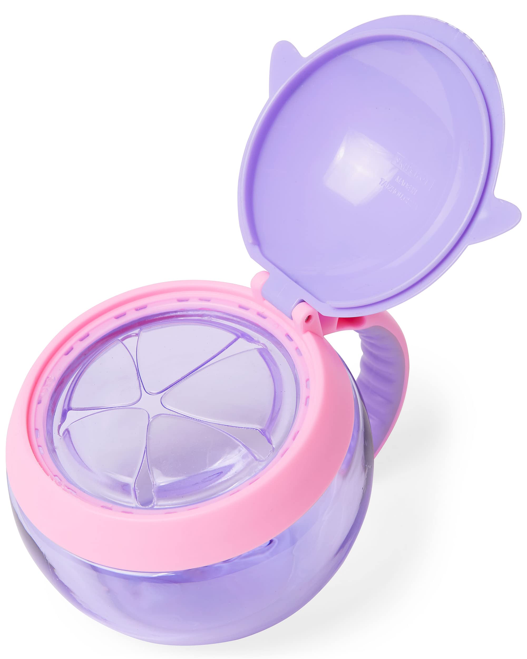 Skip Hop Zoo Snack Cup - Reusable Plastic Baby Snack Container with Lid - Cute Narwhal Design - Perfect for On-the-Go Snacks, Travel, and Daycare