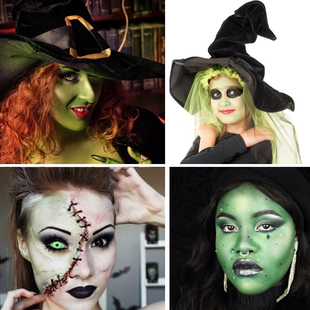 KARLOR 30g Water-Based Face Paint - Professional Makeup for Kids & Adults - Halloween, Carnival, Cosplay (Green & Black) - Safe, Non-Toxic, Easy Wash Off for Face & Body Art