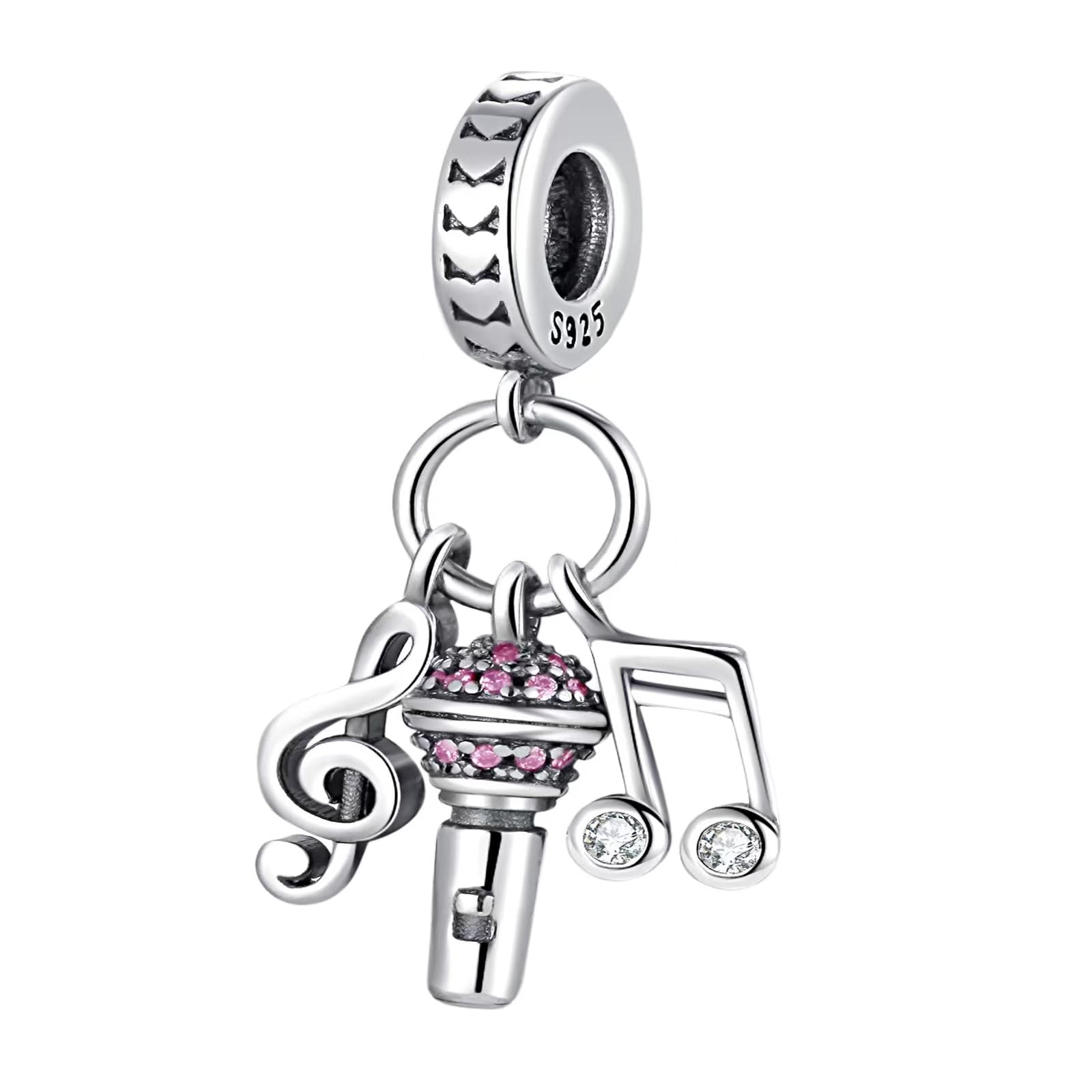 MICOO 925 Sterling Silver Butterfly Music Note Dangle Charm Pendant for Bracelets & Necklaces - Elegant Jewelry Gift for Women - Compatible with Pandora & European Bracelets - Perfect for Birthdays, Anniversaries & Everyday Wear