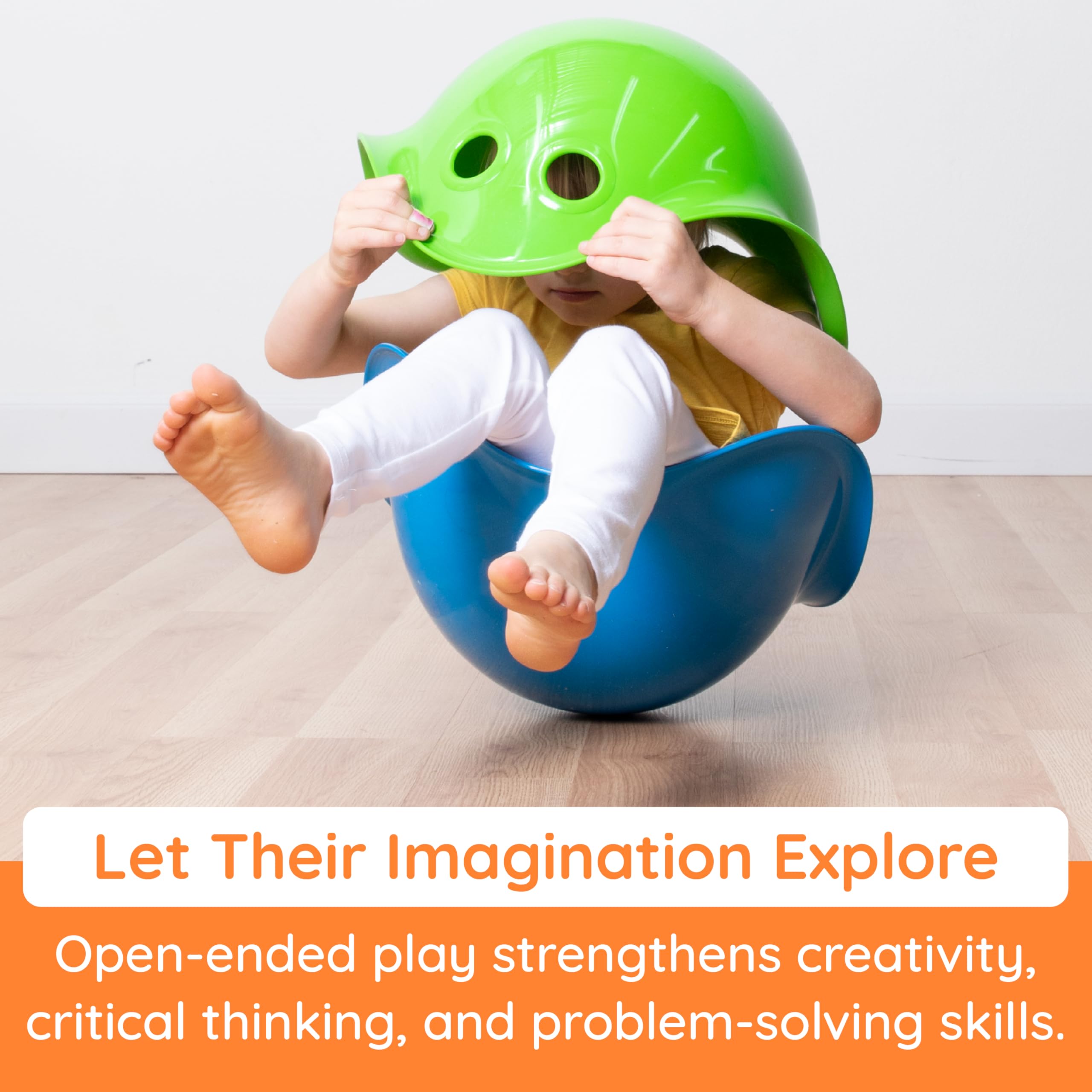 Fat Brain Toys Bilibo by MOLUK - Beige Spinning Seat for Kids - Indoor & Outdoor Play, Sensory Development, Imaginative Fun