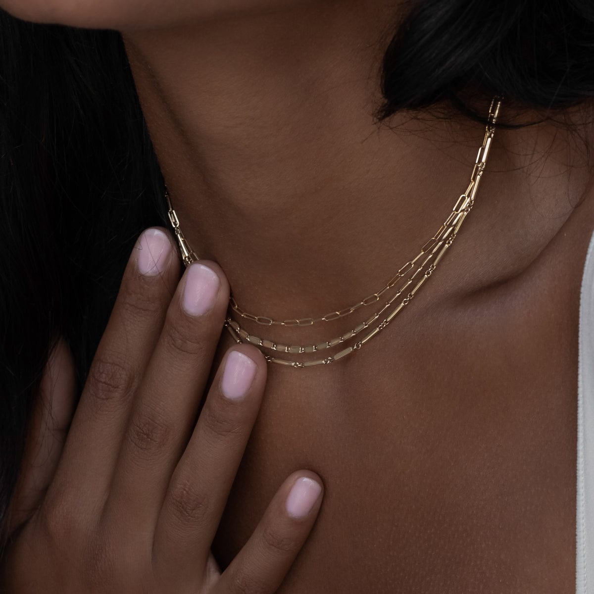 Shirley Chain Necklace for Women - Elegant Gold/Silver Layered Necklace Jewelry - Perfect for Daily Wear, Parties & Gifts