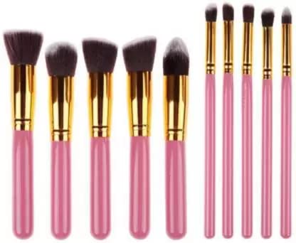 Premium 10-Piece SmieTrz Makeup Brush Set - Soft Synthetic Hair for Powder, Foundation & Eyeshadow - Professional Cosmetic Brushes Kit for Flawless Makeup Application at Home or Salon