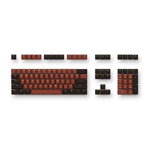 Akko X Ducky 108 Key OEM Profile PBT Chocolate Keycap Set for Mechanical Keyboard - Perfect for Gaming, Typing & Custom Keyboard Builds