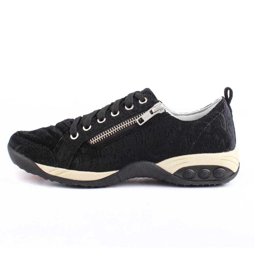 Sienna Women's Side Zip Athletic Casual Shoes - Lightweight Sneakers for Walking, Gym & Everyday Wear