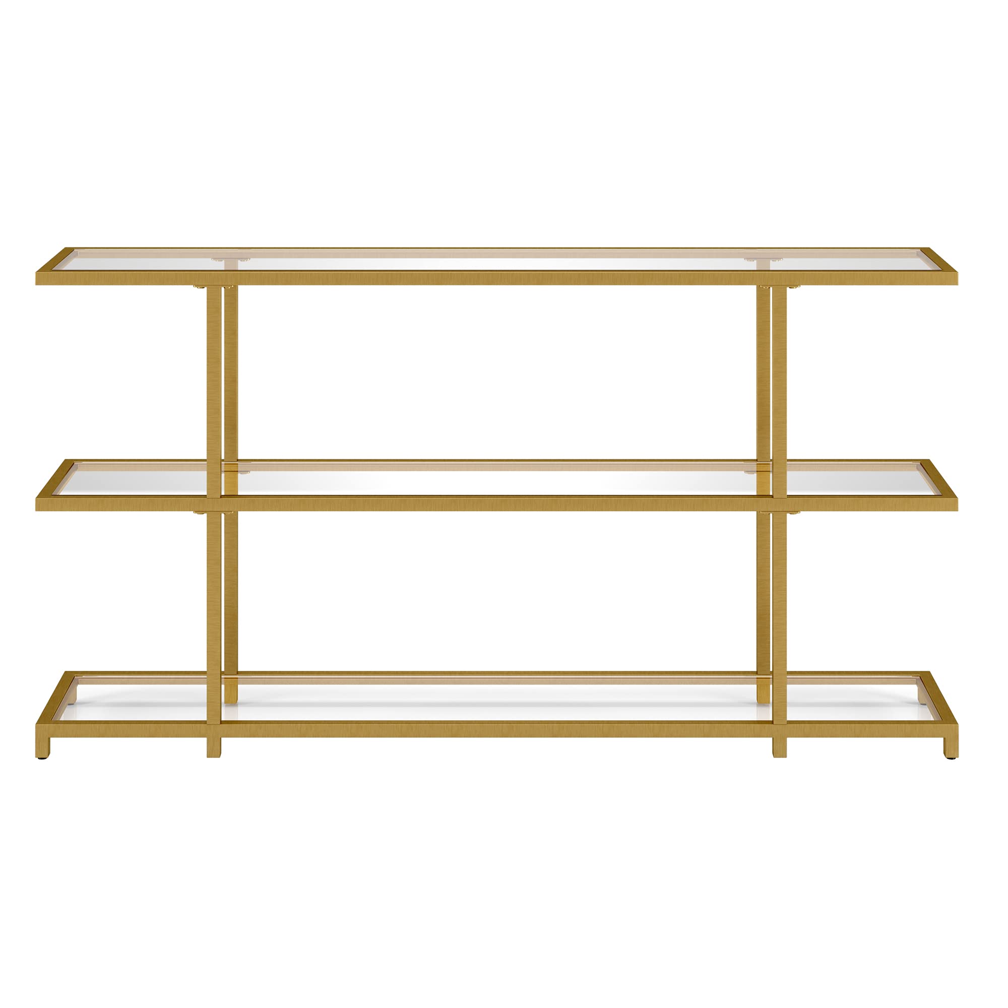 55'' Wide Rectangular Brass Console Table - Modern Entryway Table for Hallway, Living Room & Office Decor | Greenwich Home Furnishings