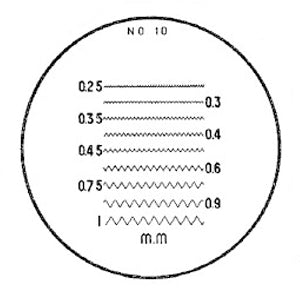 10x Magnification Reticle #10 - Precision Optical Comparator for Measurement & Inspection | Ideal for Engineering, Machining & Quality Control