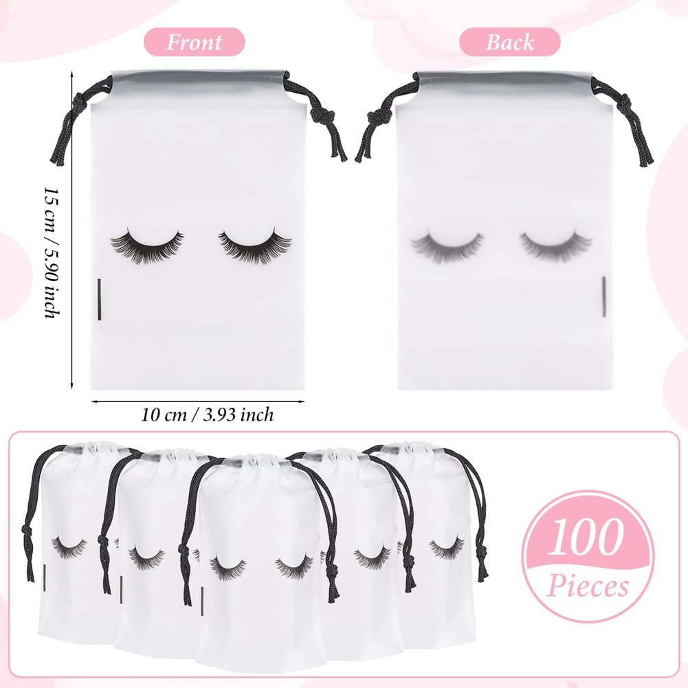 100Pcs Eyelash Extension Gift Bags - Premium Lash Goodie Bags for Clients - Perfect for Eyelash Extension Salons, Beauty Gifts & Client Appreciation (5x7 Inches) - Ideal for Bridal Parties, Spa Treatments & Professional Lash Artists