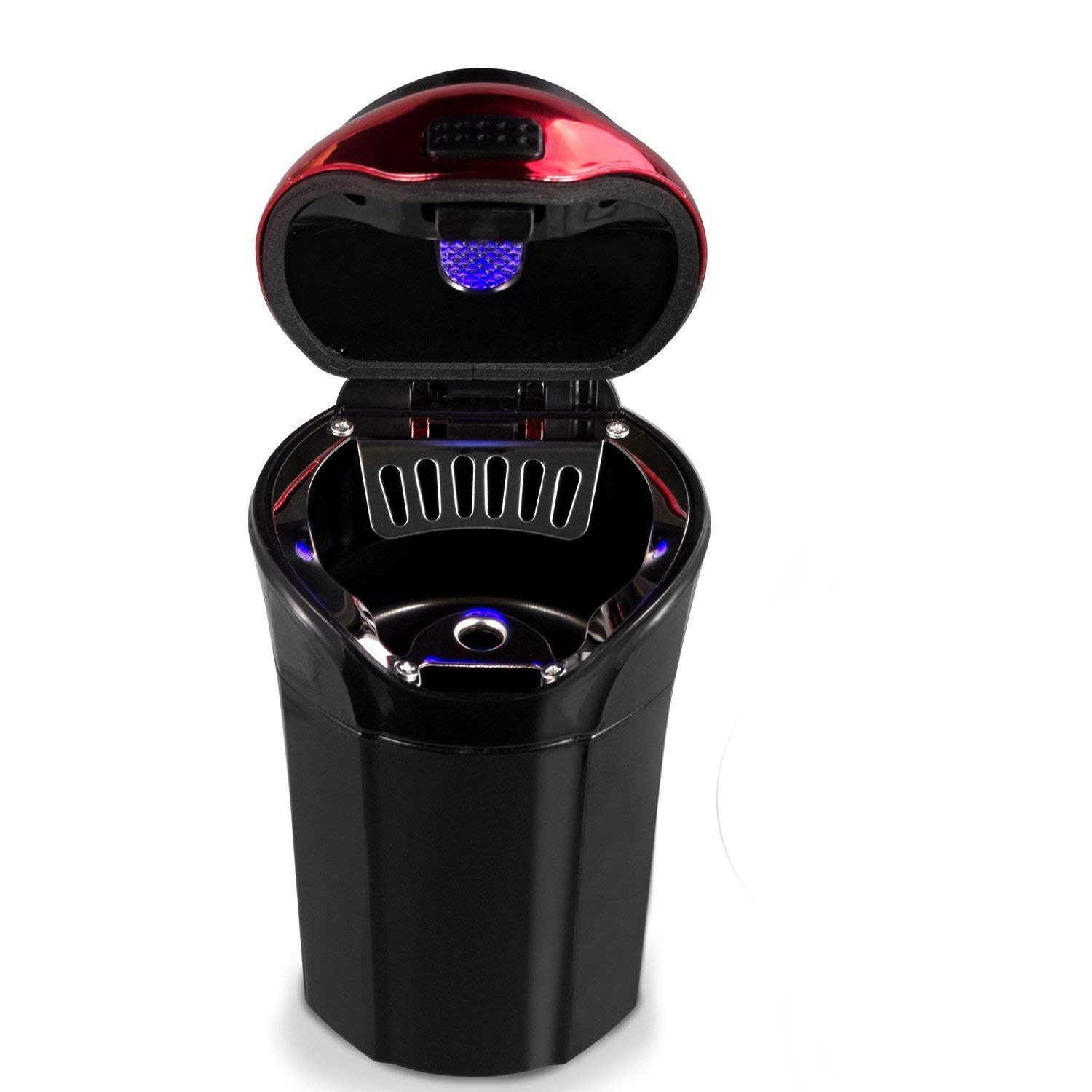 Detachable Car Ashtray with Lighter Set - Blue LED Light Indicator for Car, Home & Office Use | Perfect for Travel, Smoking on the Go & Vehicle Organization