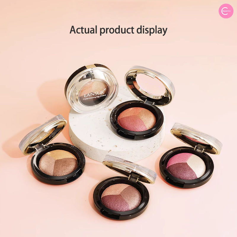 LANSUR Crystal Radiance Eyeshadow Palette - Long Lasting Shimmer & Matte Eye Makeup Set for Party, Wedding & Everyday Glam Look