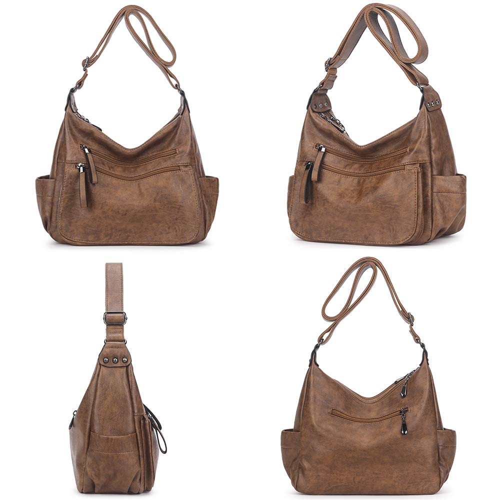 Artwell Women's Crossbody Shoulder Bag - Soft PU Leather Handbag with Multiple Pockets, Hobo Tote Purse for Daily Use, Travel & Shopping