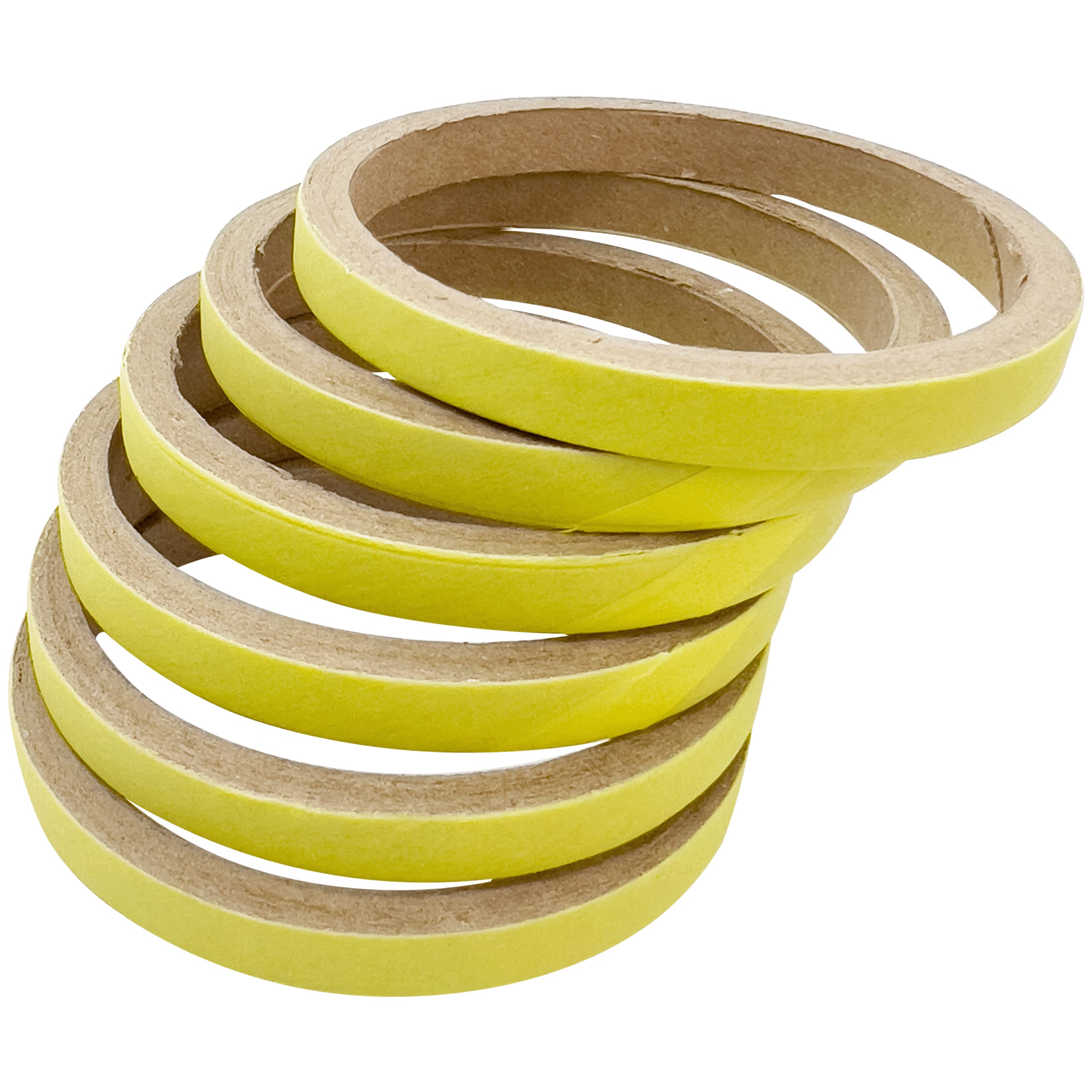 3.5 Inch Skinny Yellow Donut Chew Toy for Birds - M&M Colorful Compressed Cardboard Bird Foot Toy with Shreddable Layers (Pack of 6) - Great for Medium to Large Parrots, Cockatiels & Conures - Perfect for Foraging, Beak Exercise & Mental Stimulation