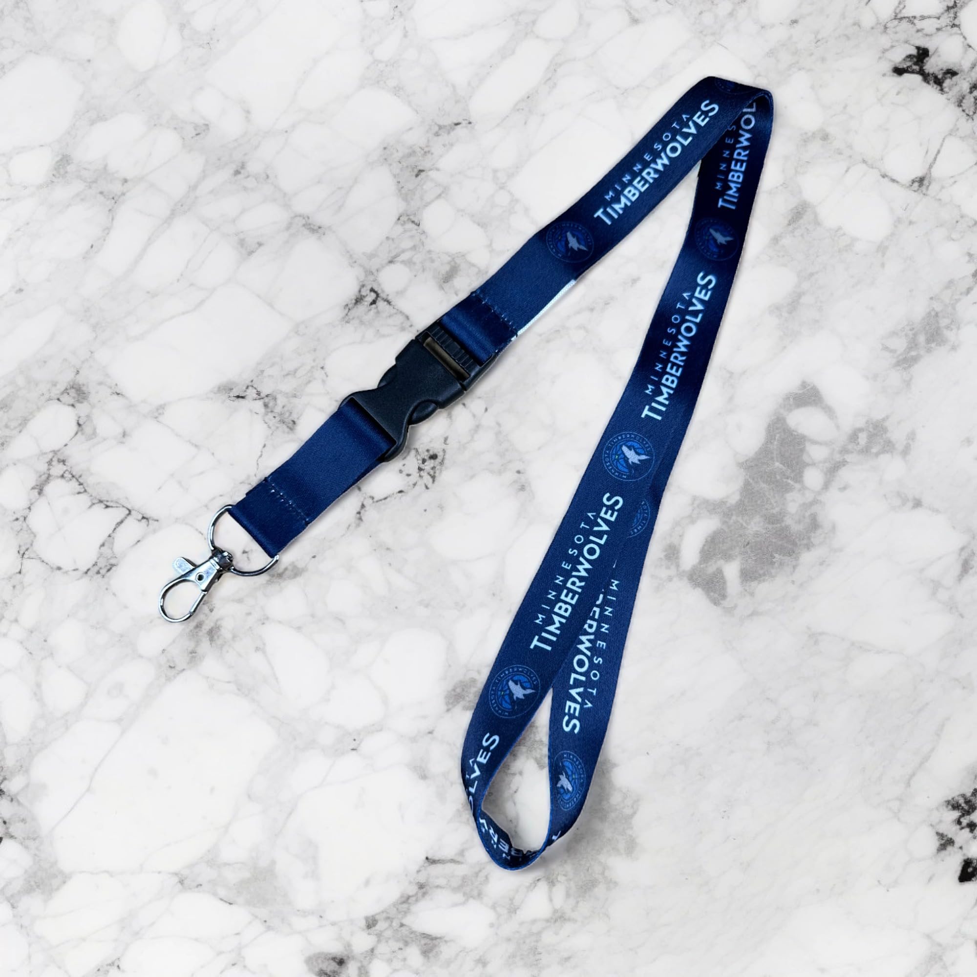 Minnesota Timberwolves NBA Lanyard Keychain - Detachable Breakaway Snap Buckle for Car Keys & ID Badge Holder - Desert Cactus Design - Multicolor - Perfect for Basketball Fans, Office Workers & School Use