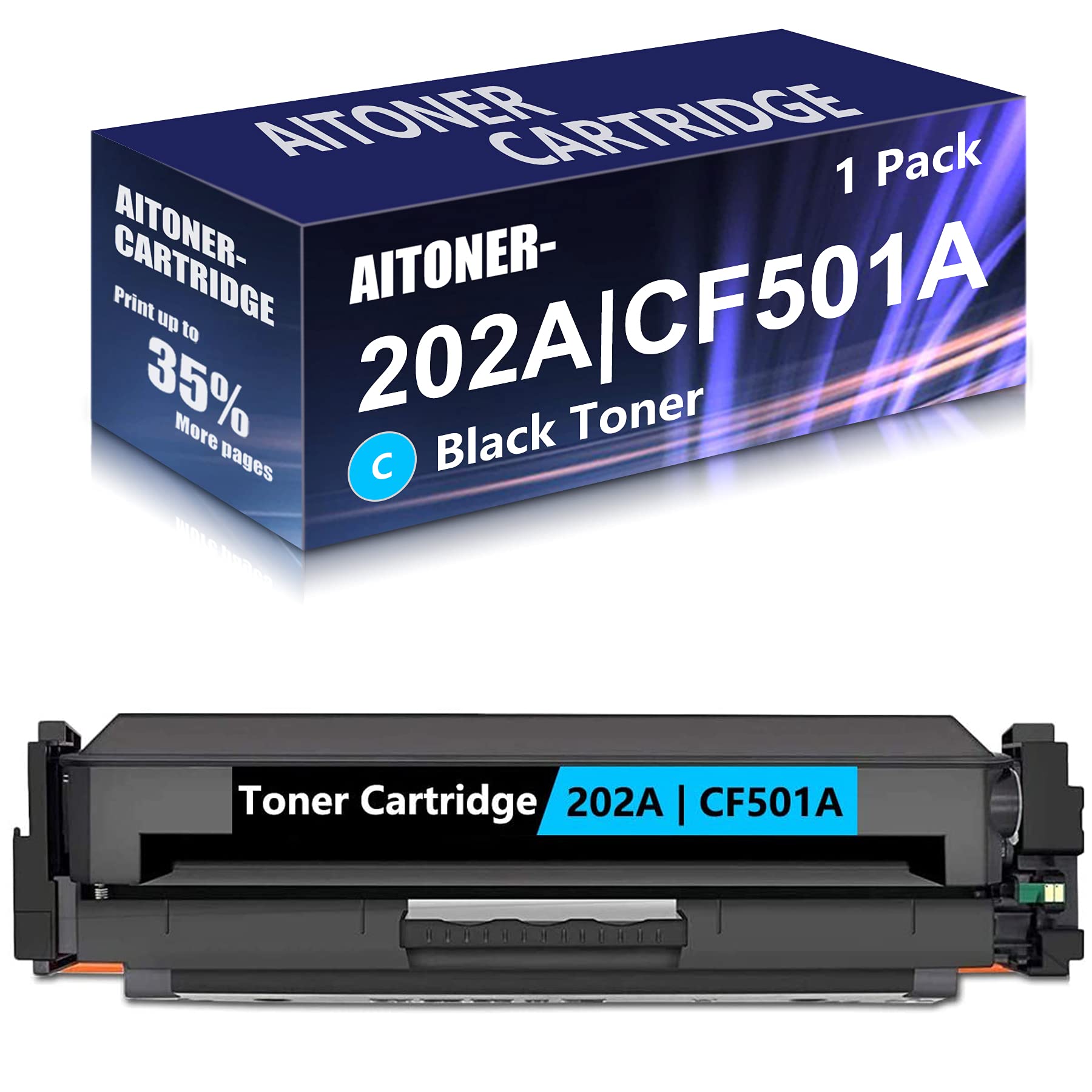 HP CF501A Toner Cartridge - Cyan Replacement for LaserJet Pro M452 & MFP M280 Series - Home & Office Printing