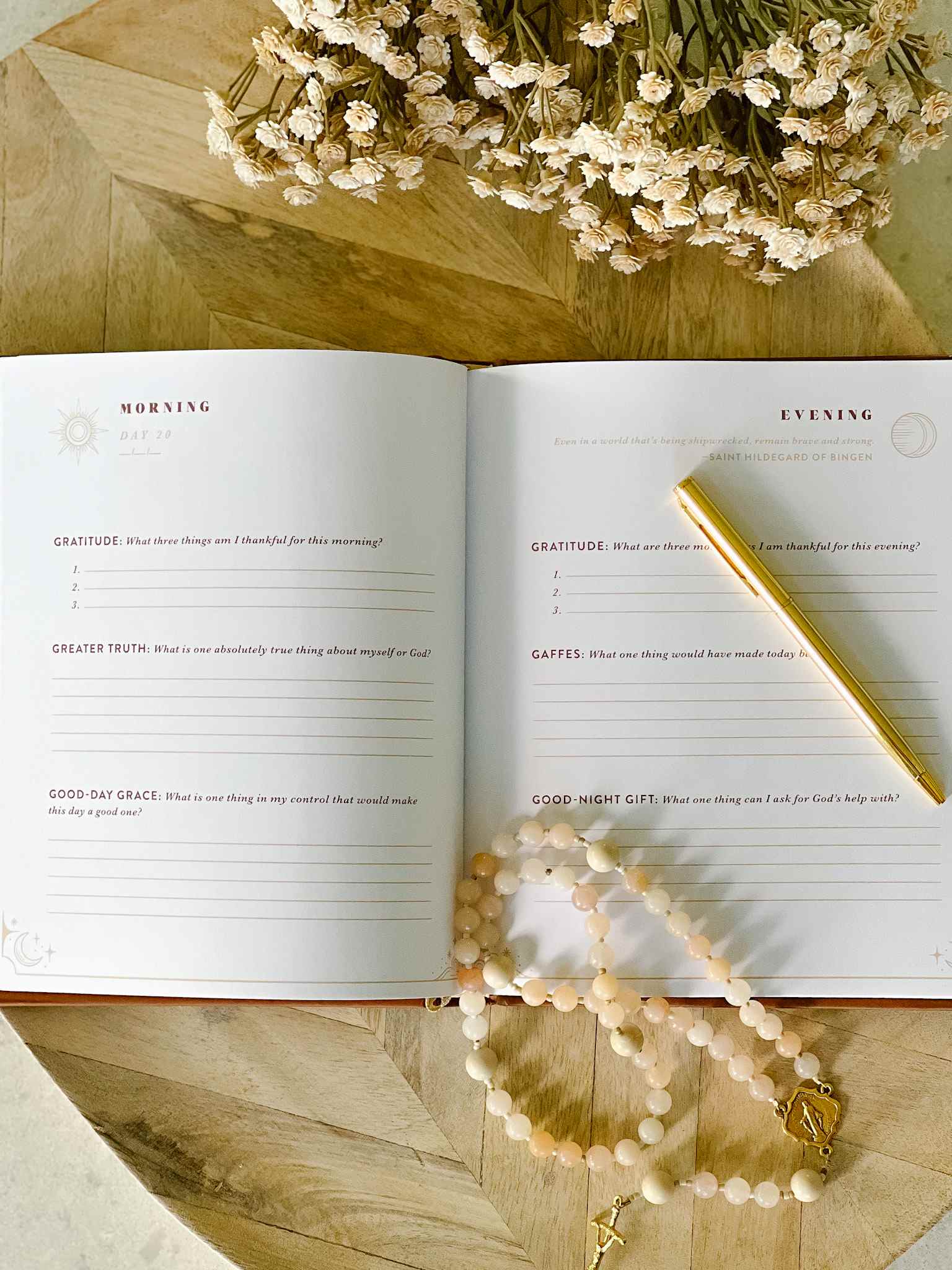 First Light & Eveningtide Gratitude Journal - Daily Mindfulness & Positivity Notebook for Self-Reflection, Personal Growth & Mental Wellness - Perfect for Morning Routine, Nighttime Reflection & Stress Relief