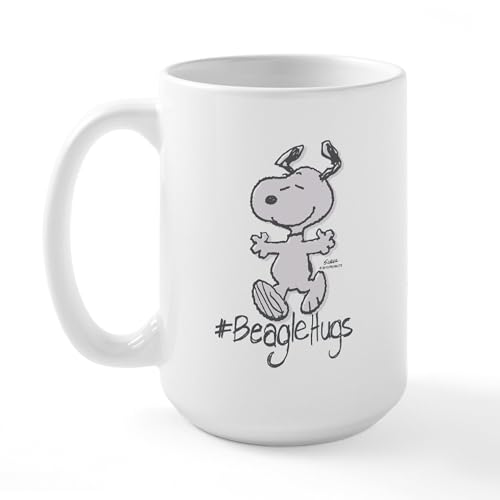 White - Snoopy Beagle Hugs Mugs