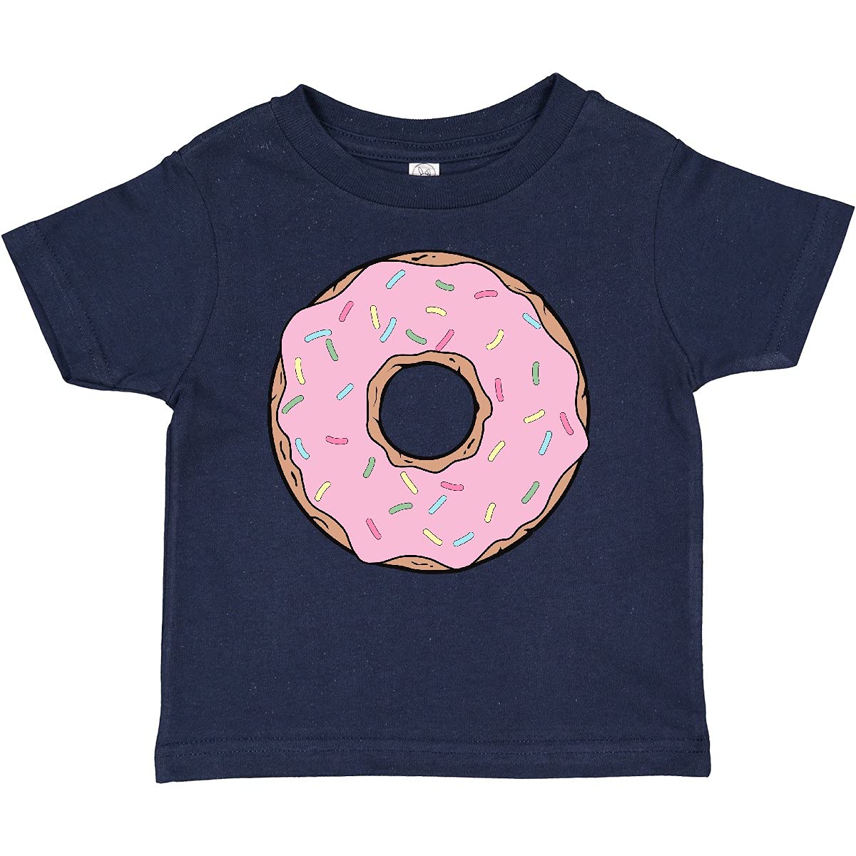 Inktastic Pink Donut Baby T-Shirt - Cute Doughnut with Frosting & Sprinkles Graphic Tee for Toddlers | Perfect for Birthday Parties, Baby Showers & Casual Outings