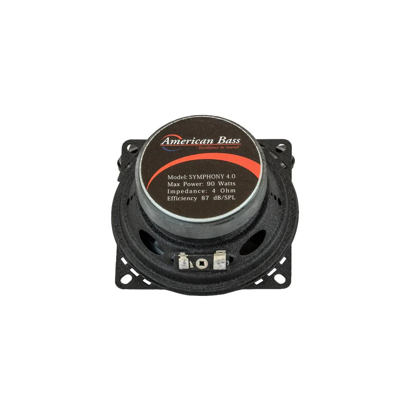 American Bass Symphony 4 Coaxial Car Speakers - 45 Watts RMS Power - Premium Sound for Trucks, SUVs & Custom Car Audio Systems