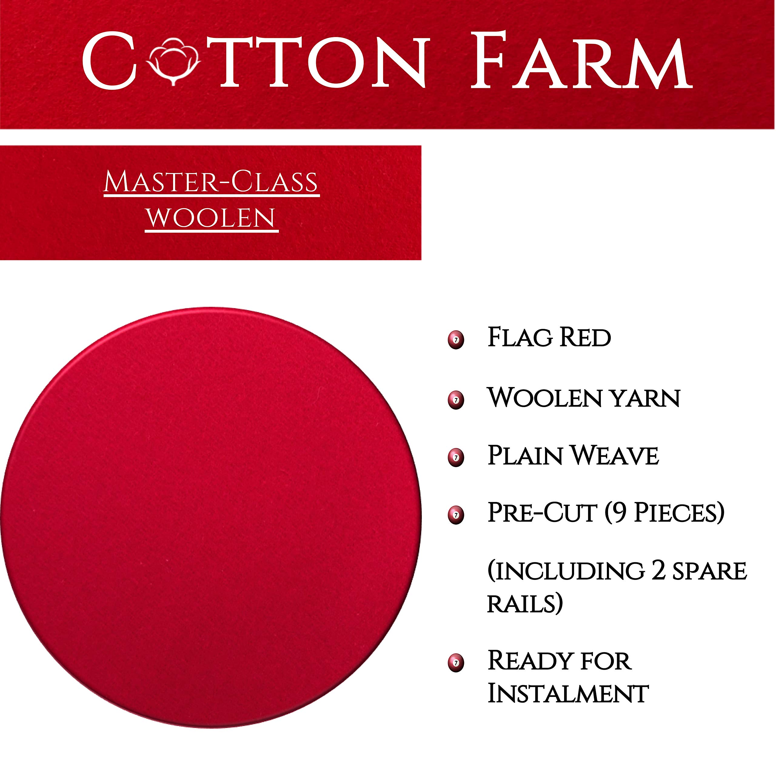 Premium Cotton Pool Table Felt - Professional Billiard Cloth Pre-Cut for Tournament & Home Game Room Use