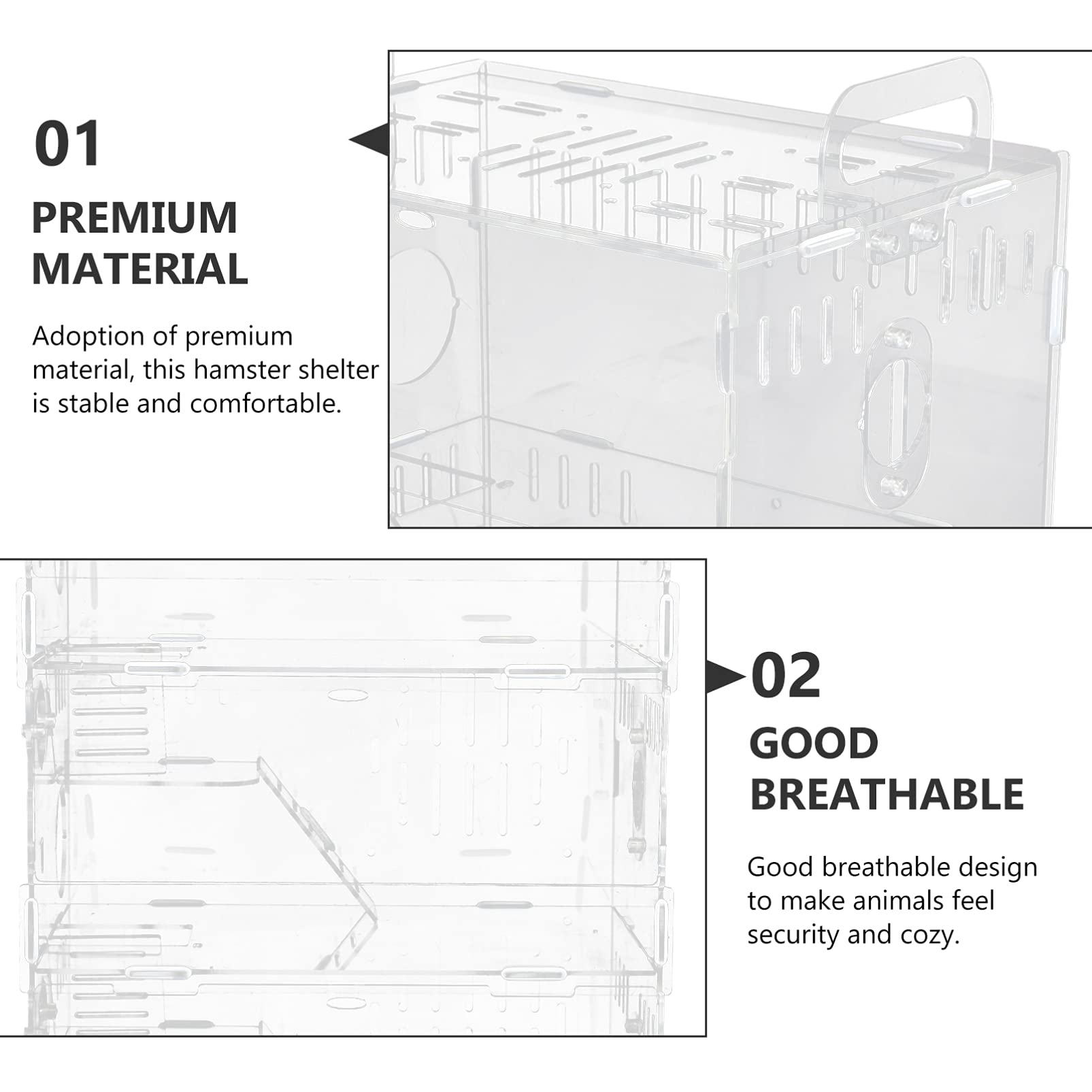 1pc Small Pet Cage for Hamsters, Chinchillas & Small Animals - Portable Hamster House, Nest & Villa Cage with Ventilation - Perfect for Home, Office, or Travel Use